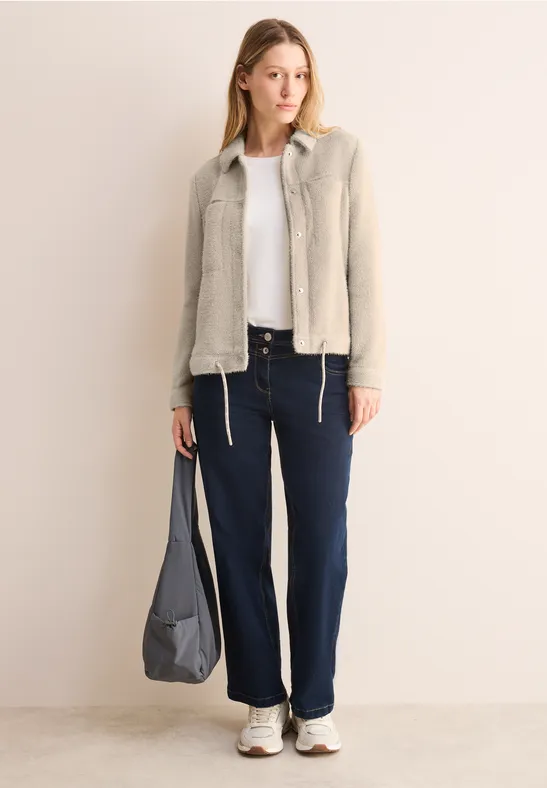 Strukturierte Strickjacke mit Taschen