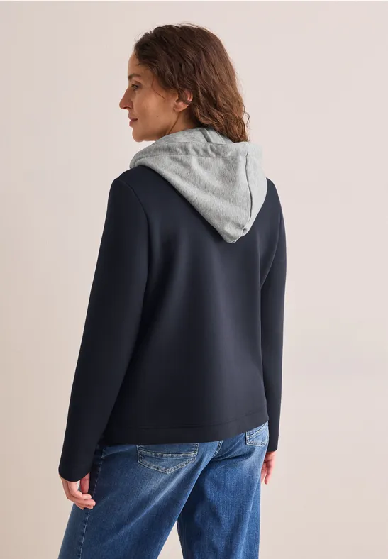 Kurzer Scuba Trenchcoat mit Kapuze