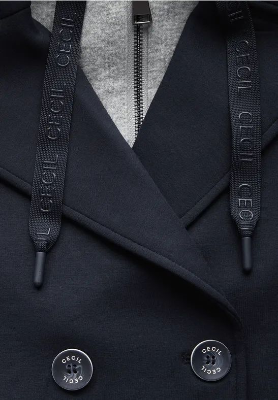 Kurzer Scuba Trenchcoat mit Kapuze