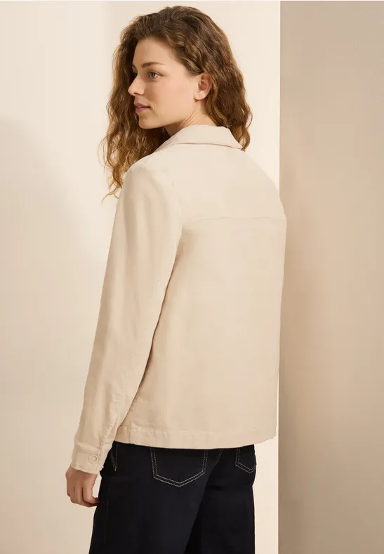 Cord Overshirt mit Knopfleiste