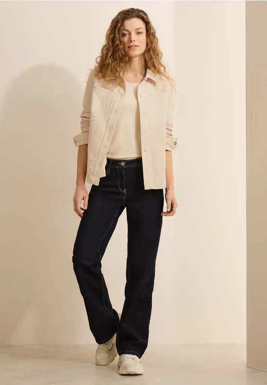 Cord Overshirt mit Knopfleiste