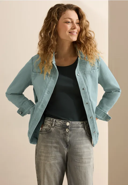 Lässige Cord Overshirt Jacke