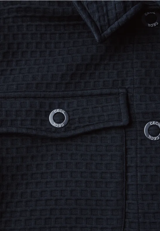Strukturierte Overshirt Jacke in Waffeloptik