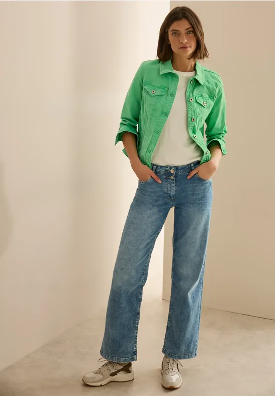 Leichte Damen Jeansjacke mit Taschen