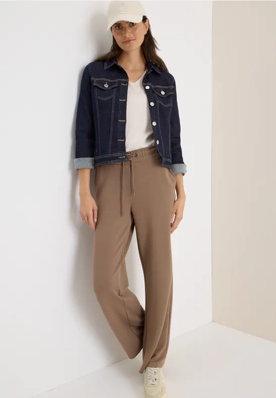 Klassische Damen Jeansjacke mit dunkler Waschung