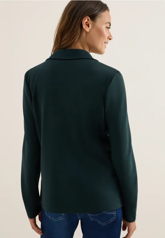 Damen Basic Blazer mit Zwei Knöpfen