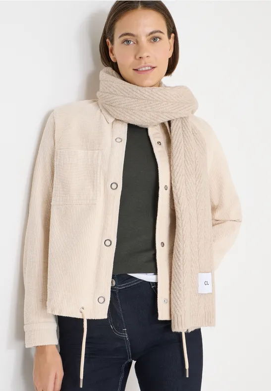 Lässige Cordhemdjacke mit Kordelzug