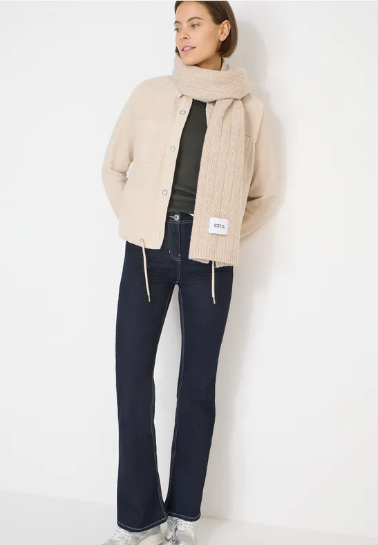 Lässige Cordhemdjacke mit Kordelzug
