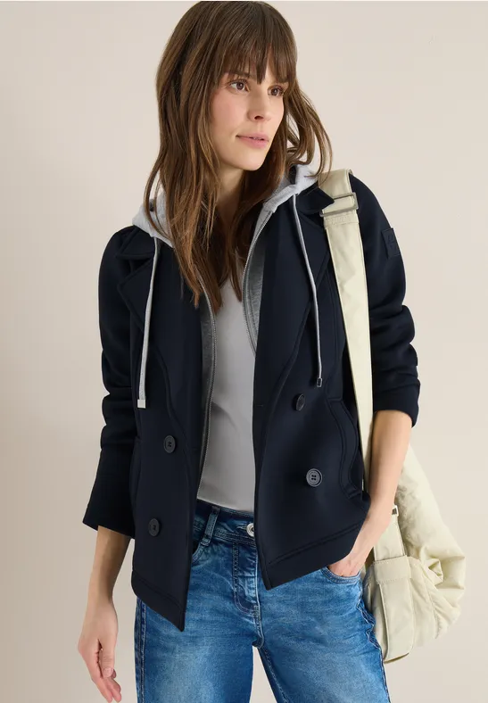 Sportlicher Scuba Trenchcoat mit Kapuze
