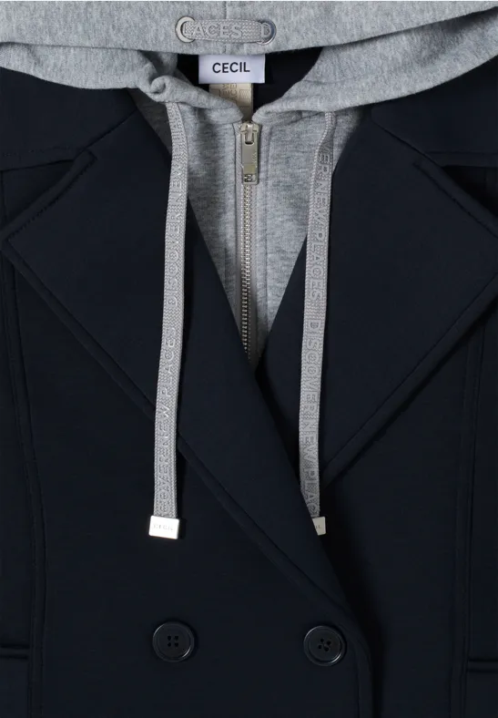 Sportlicher Scuba Trenchcoat mit Kapuze