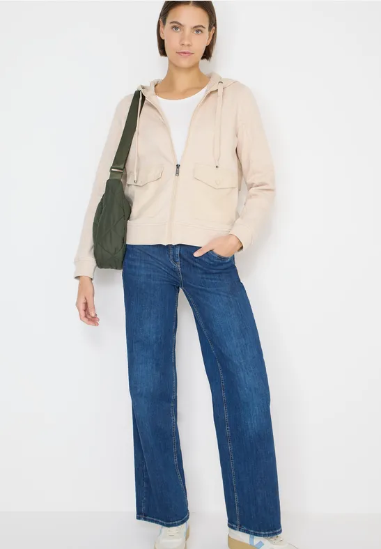 Lässige Zip-Up Hoodie Jacke mit Taschen