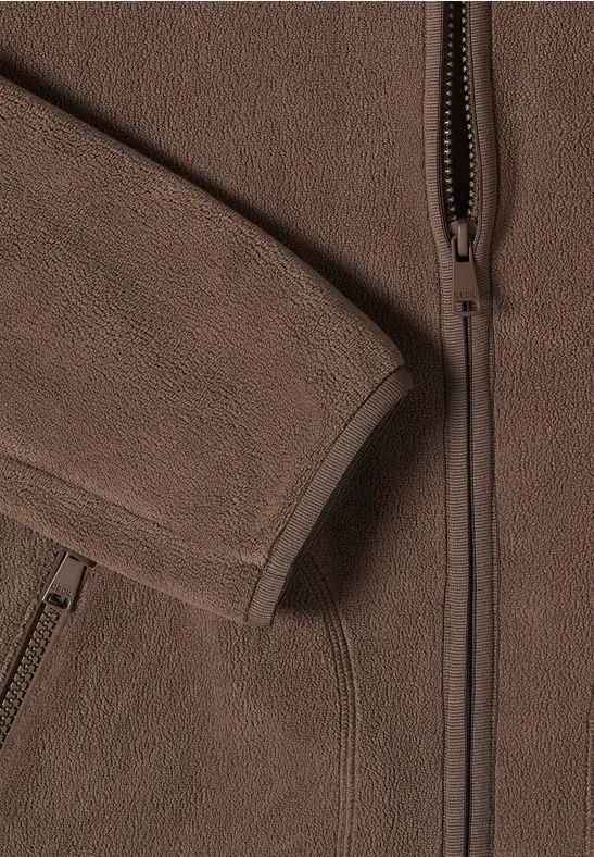 Fleecejacke mit Kapuze und Reißverschluss für Damen