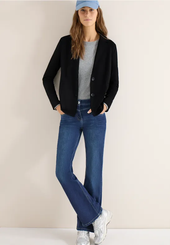 Vielseitiger Sweat-Blazer mit Zwei-Knopf-Verschluss