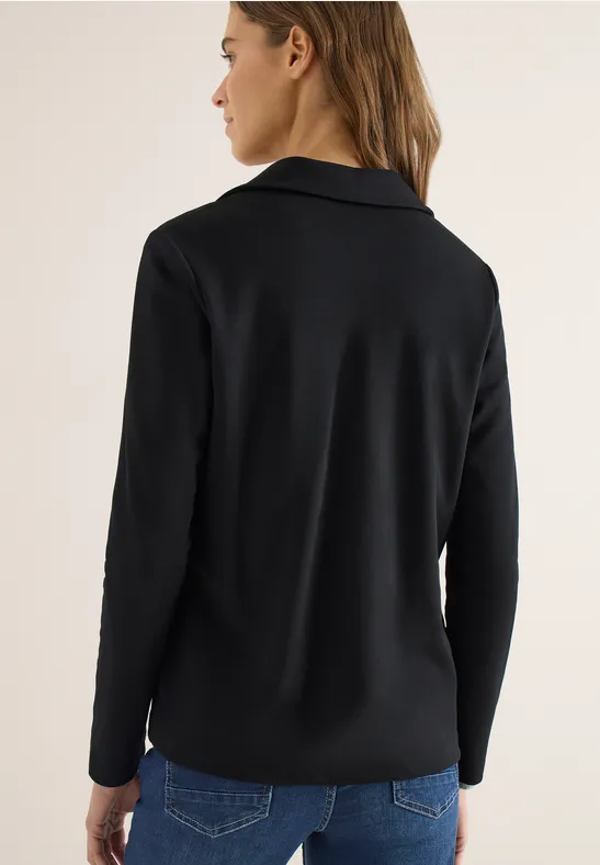 Vielseitiger Sweat-Blazer mit Zwei-Knopf-Verschluss