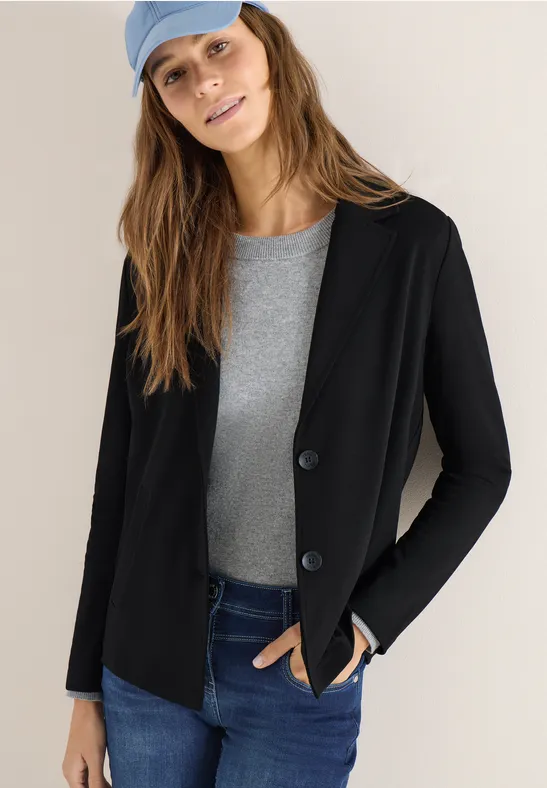 Vielseitiger Sweat-Blazer mit Zwei-Knopf-Verschluss