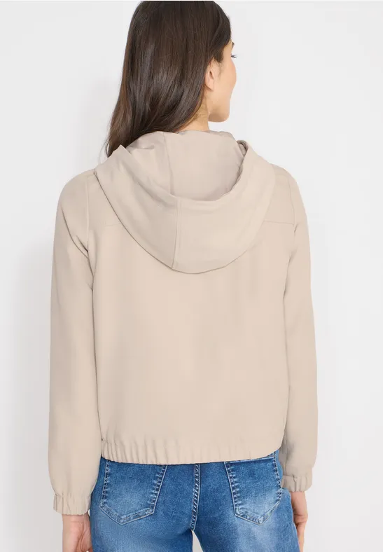 Lässige Cordjacke mit Kapuze