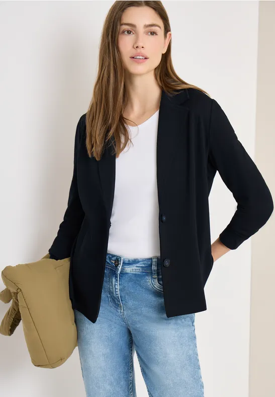 Lässiger Strickblazer mit Reverskragen