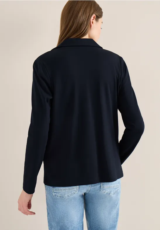 Lässiger Strickblazer mit Reverskragen