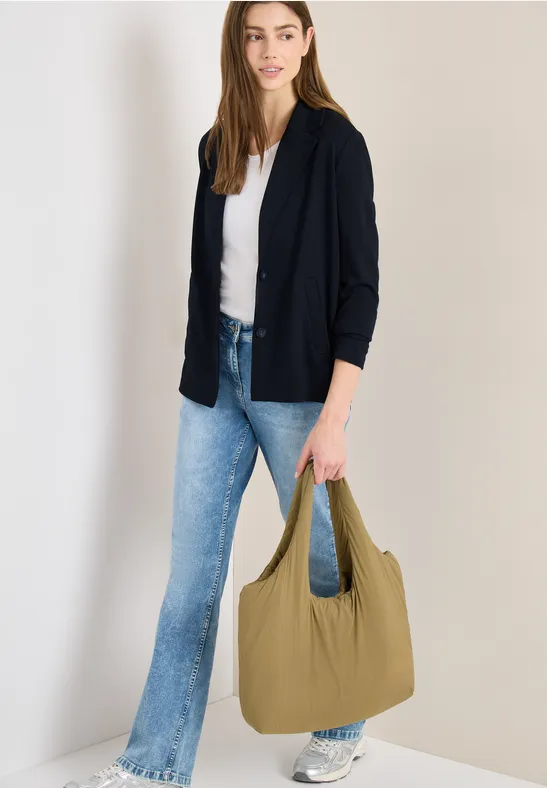 Lässiger Strickblazer mit Reverskragen