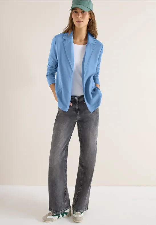 Lässiger Strickblazer mit Reverskragen