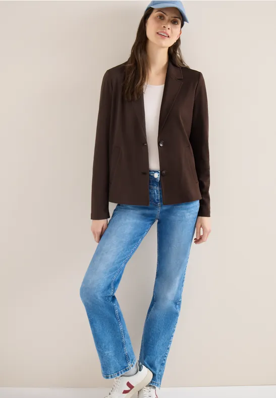 Legerer Sweat-Blazer mit Revers