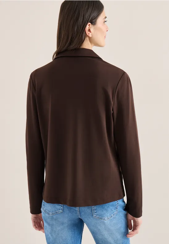 Legerer Sweat-Blazer mit Revers