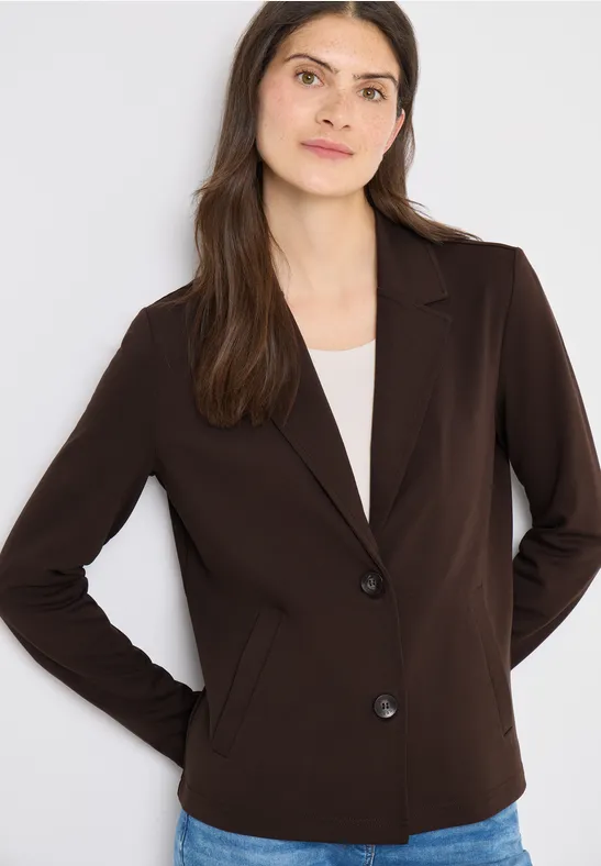 Legerer Sweat-Blazer mit Revers