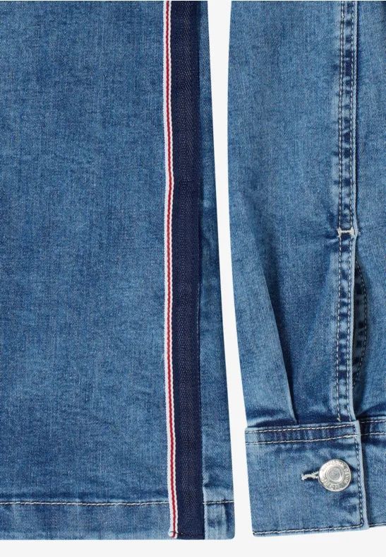 Denim Overshirt mit Knopfleiste