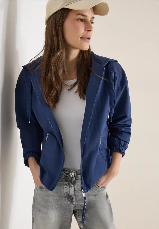 Kapuzenjacke aus Baumwollmischung