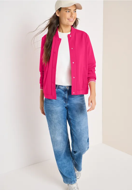 Sportiver College-Blouson mit Druckknöpfen