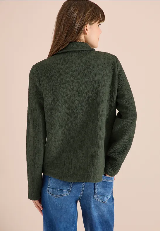 Strukturiertes Overshirt mit Knöpfen und Taschen