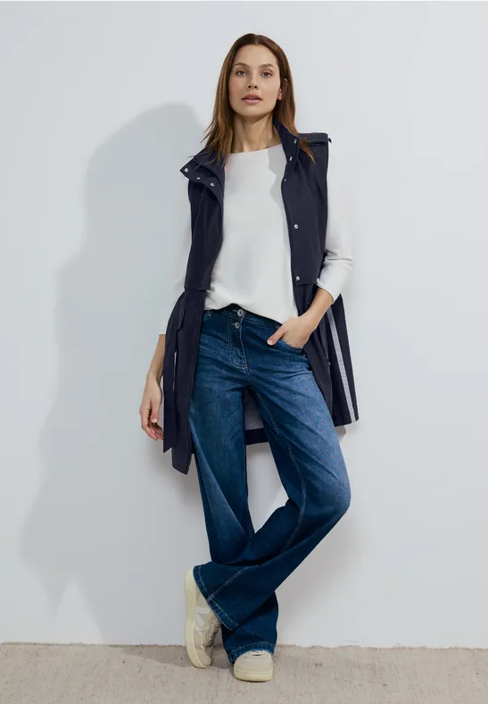 Moderne Trench Weste mit Gürteldetail