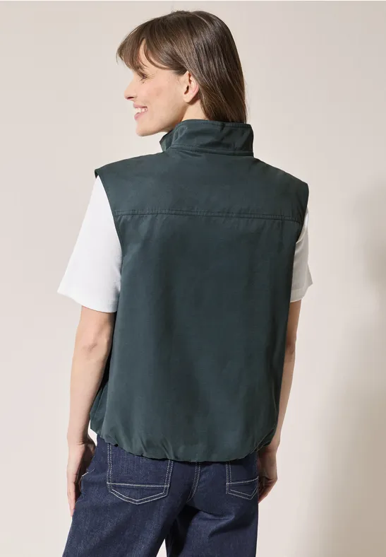 Lässige Damen Blouson Weste mit Reißverschluss
