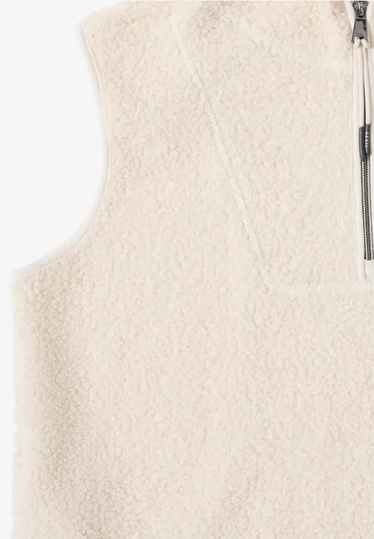 Kuschelige Sherpa Fleece Weste mit Kapuze
