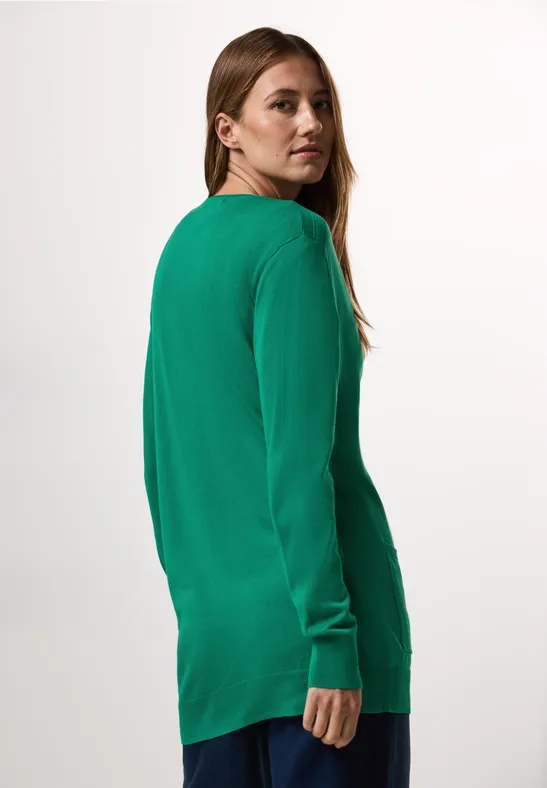 Offener Strickcardigan mit Taschen