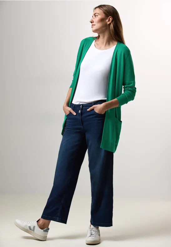 Offener Strickcardigan mit Taschen