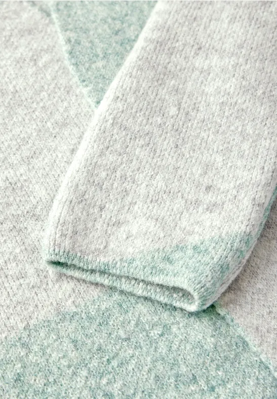 Gemusterter Cardigan mit offener Front