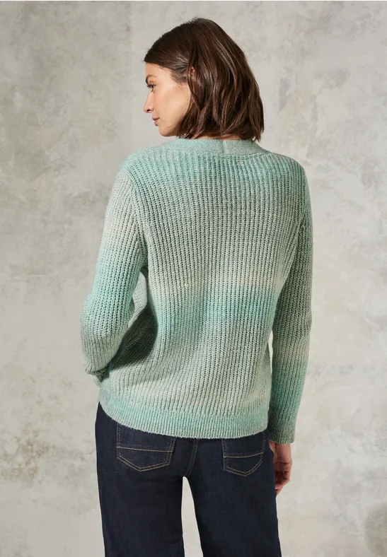 Lässige Strickjacke mit V-Ausschnitt