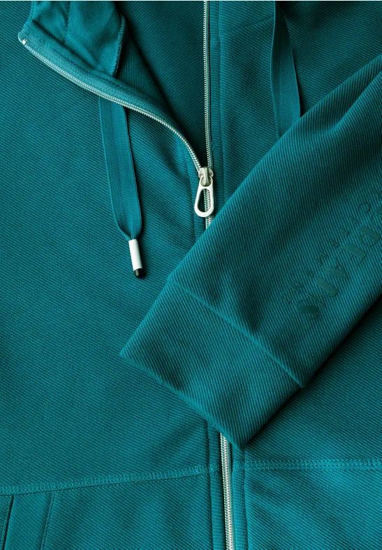 Sweatshirt-Jacke mit Kapuze und Reißverschluss