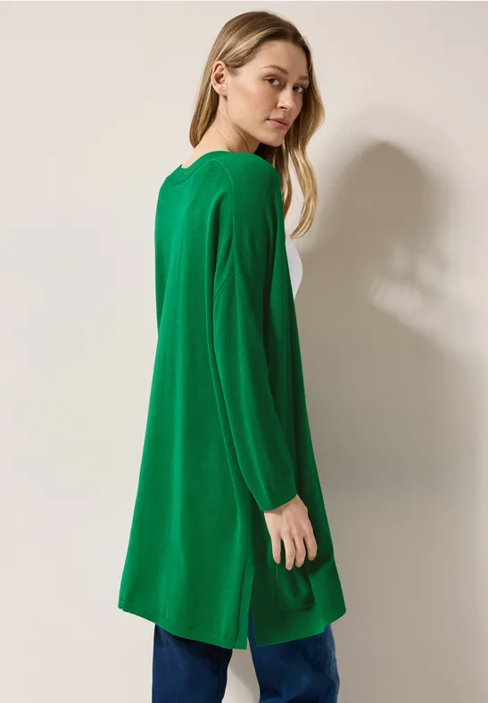 Offene Feinstrick Strickjacke