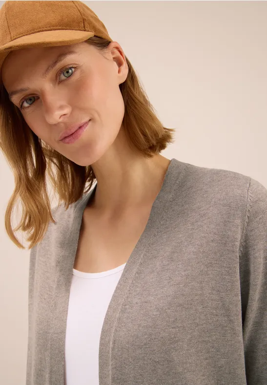 Lässige, offene Strickjacke