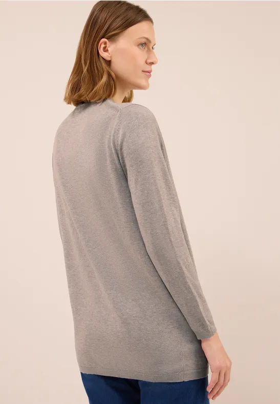 Lässige, offene Strickjacke
