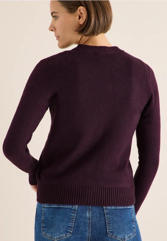 Lässige Strickjacke mit Reißverschluss