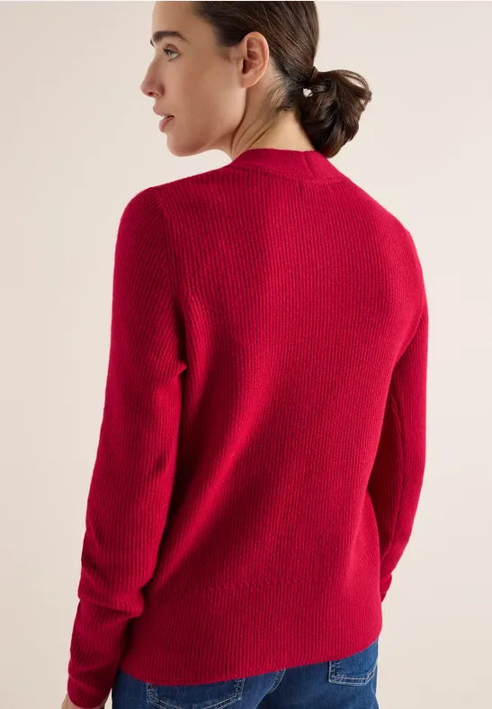 Strickjacke aus gerippter Baumwolle