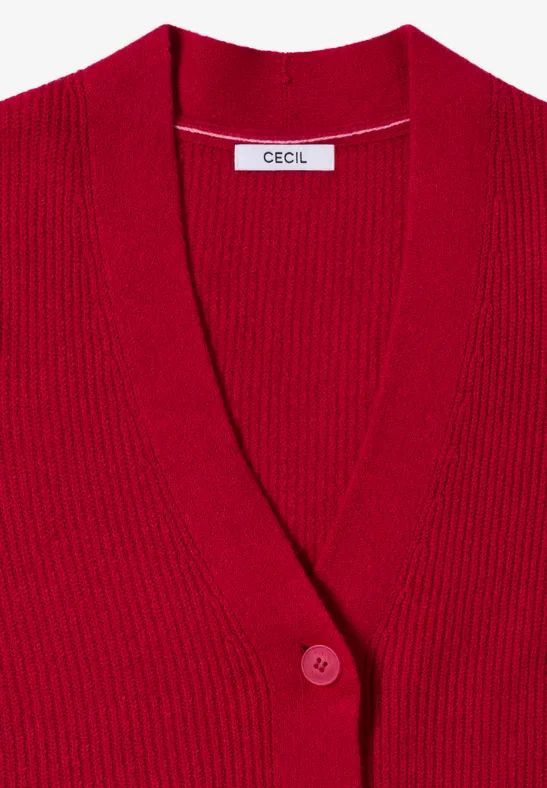 Strickjacke aus gerippter Baumwolle