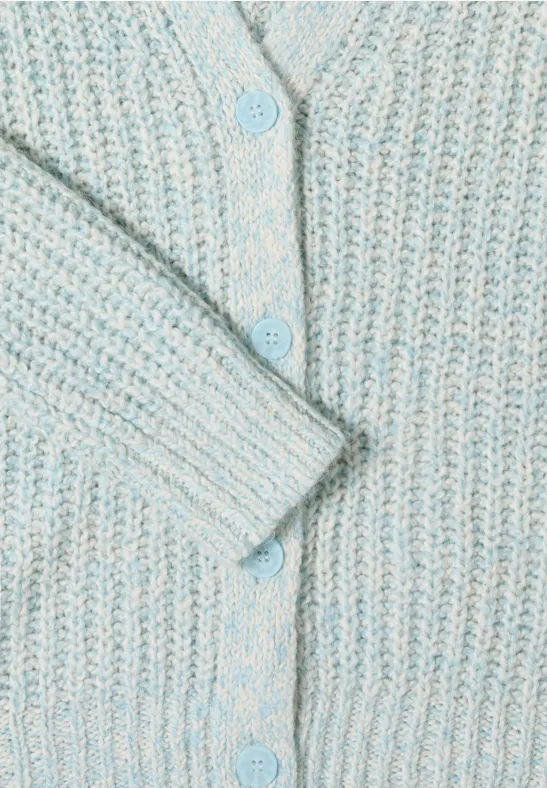 Zweifarbige Strickjacke