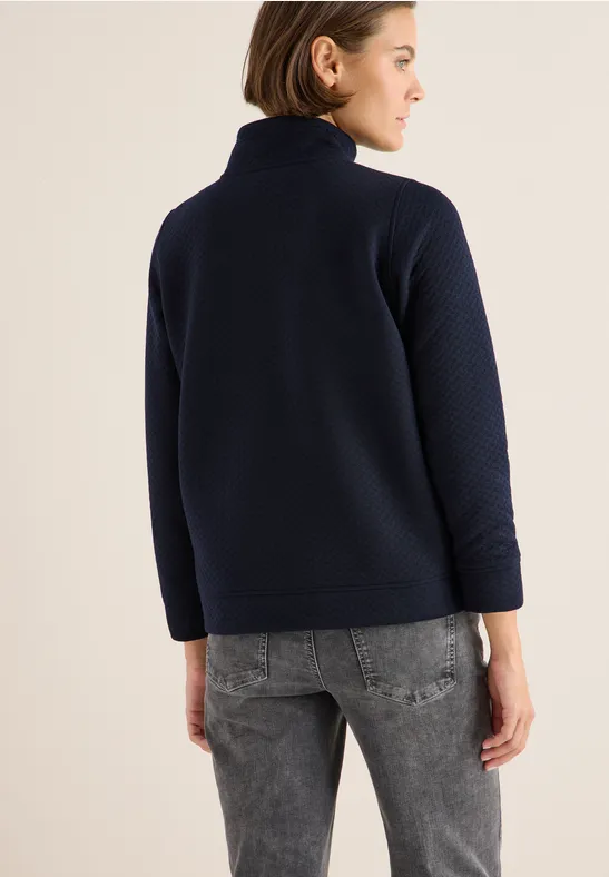 Jacke mit Strukturmuster und Reißverschluss
