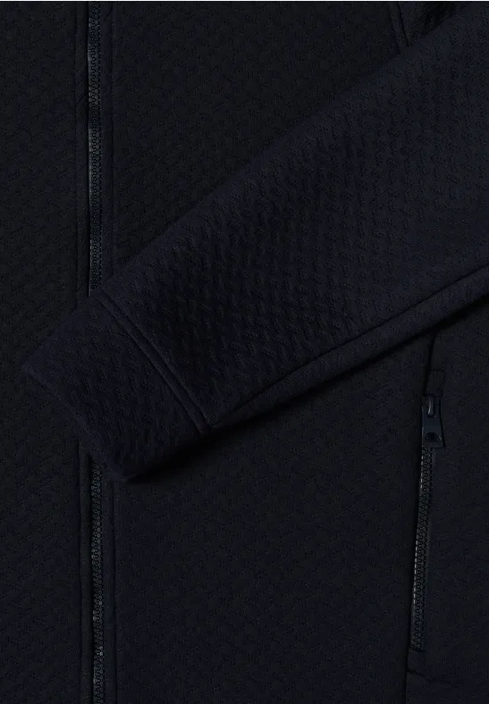 Jacke mit Strukturmuster und Reißverschluss