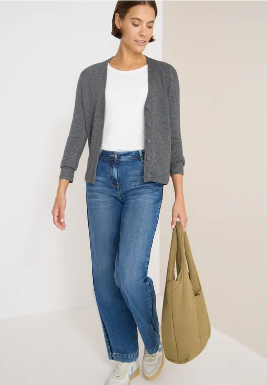 Damen Strickjacke mit Knopfverschluss