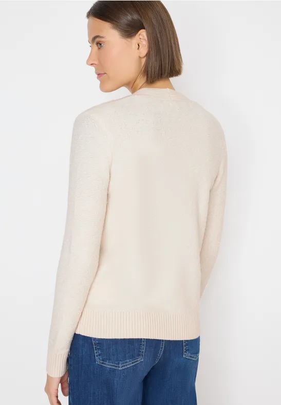 Weiche Bouclé Strickjacke